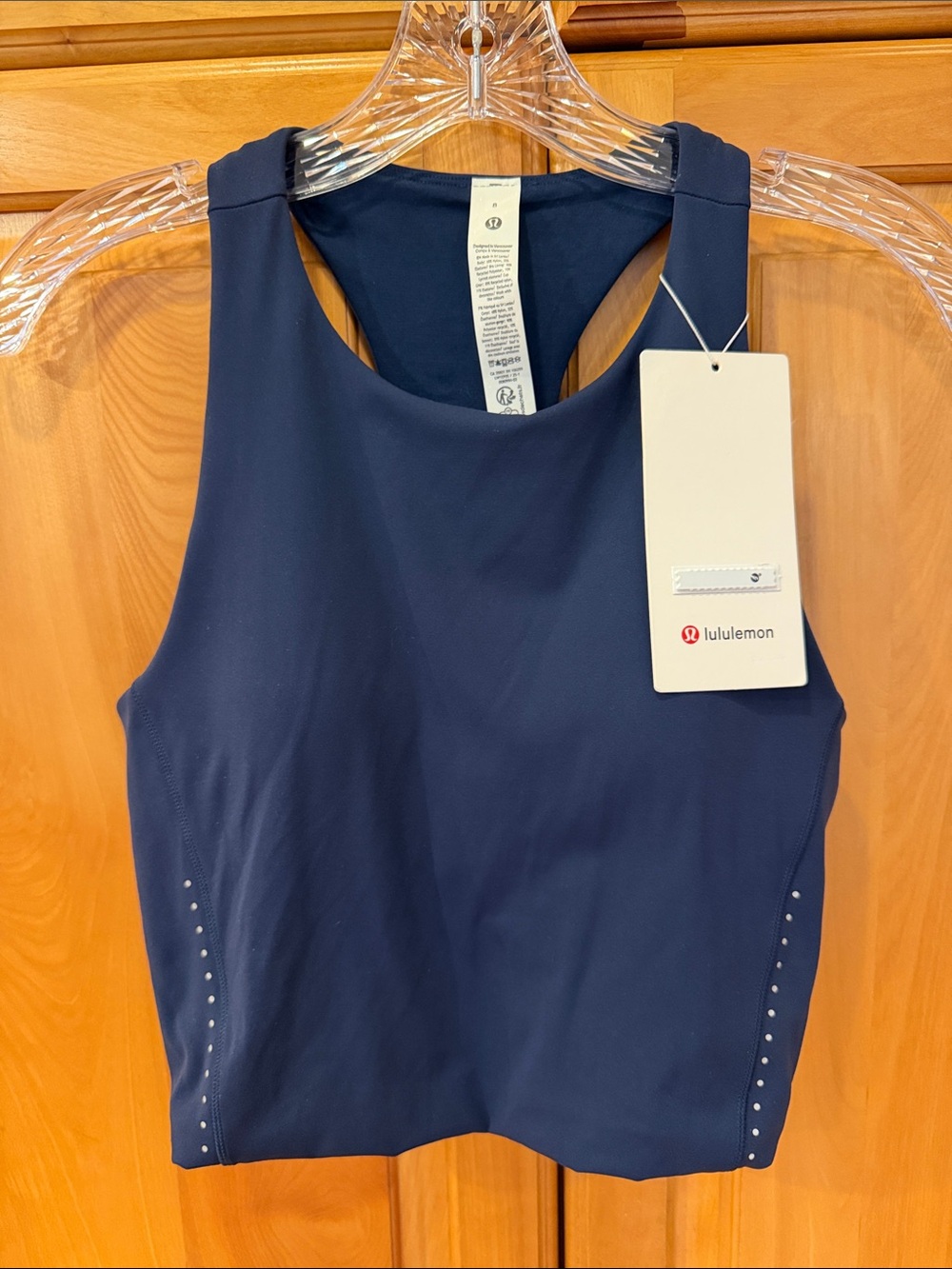 lululemon athletica Navy High-Neck Racerback Sports Bra